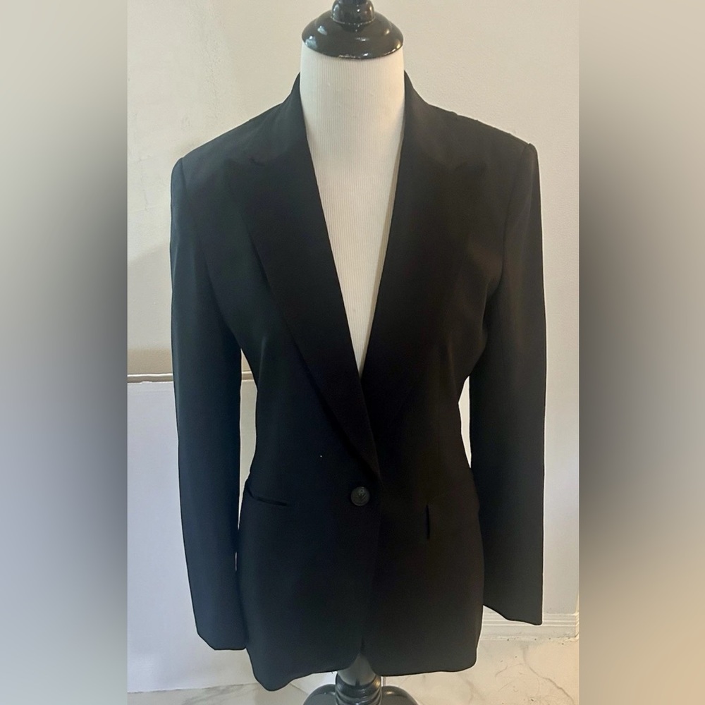 Rag & Bone Blazer Womens size 0 Black 96% Wool Stretch classic tailored work EUC